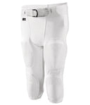 White pants with a belt on a white background