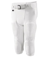White pants with a belt on a white background