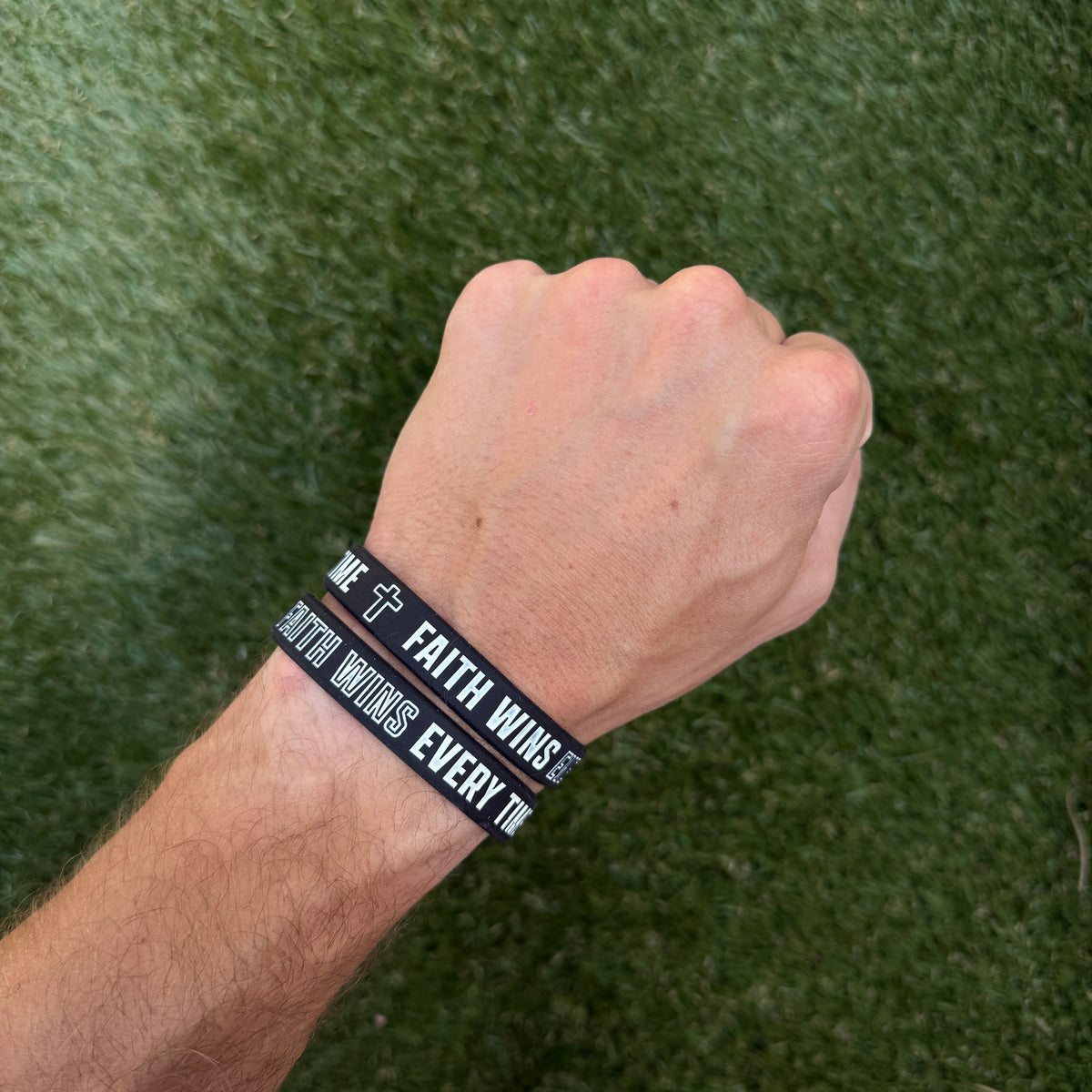 FAITH WINS EVERY TIME Wristband - Pro Game Sports