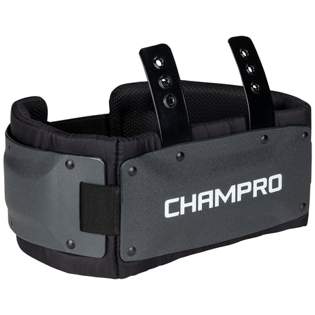 Black and gray protective gear with 'Champro' branding on a white background