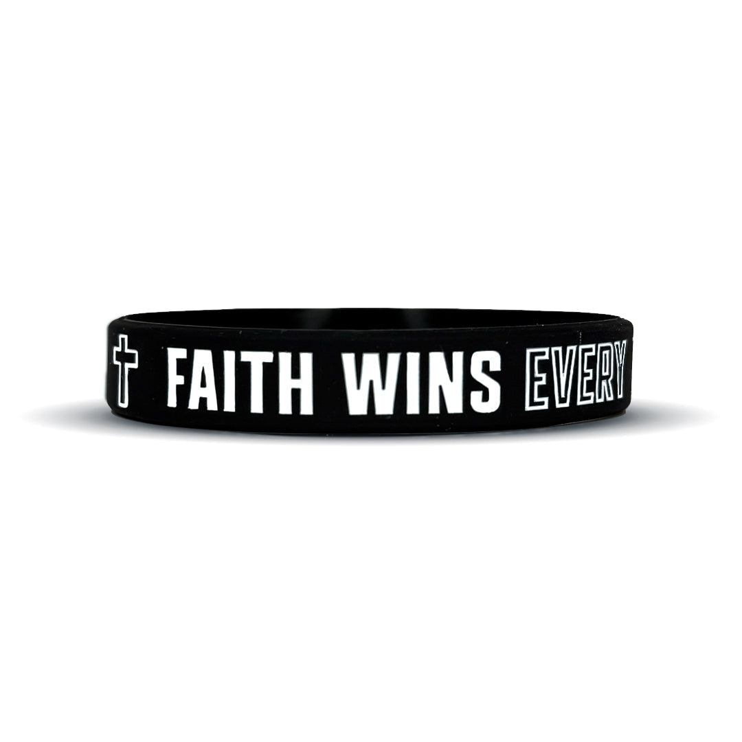 FAITH WINS EVERY TIME Wristband - Pro Game Sports