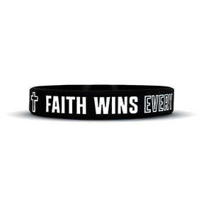 FAITH WINS EVERY TIME Wristband - Pro Game Sports