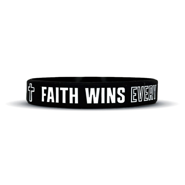 FAITH WINS EVERY TIME Wristband - Pro Game Sports