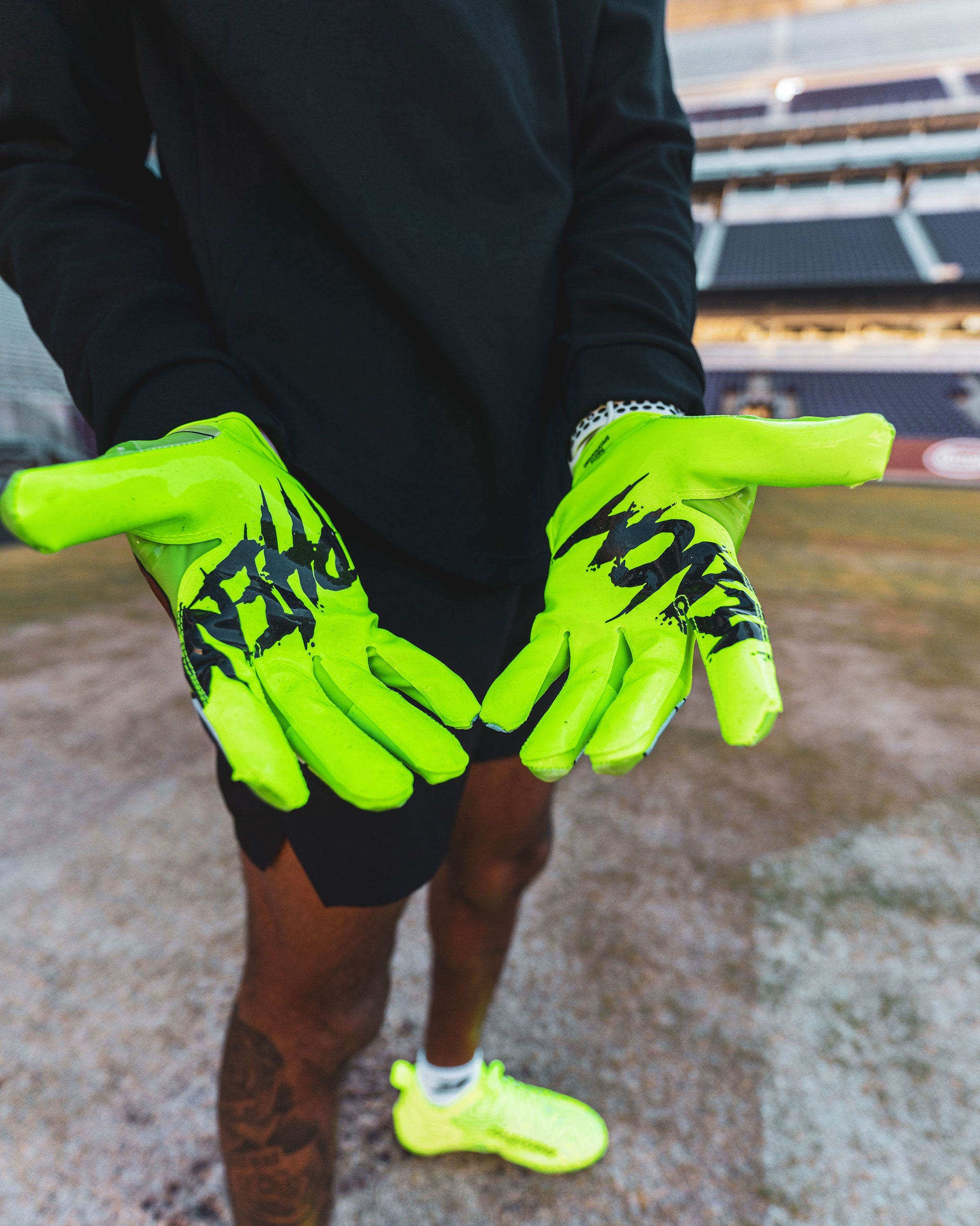 Rick and Morty Football Gloves - VPS1 by Phenom Elite