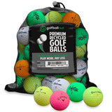 Used Golf Ball Starter Bundle - Assorted Models | Includes 100 Pride Professional Wooden Tees, Ball Brush and Reusable Mesh Bag - 24 Count
