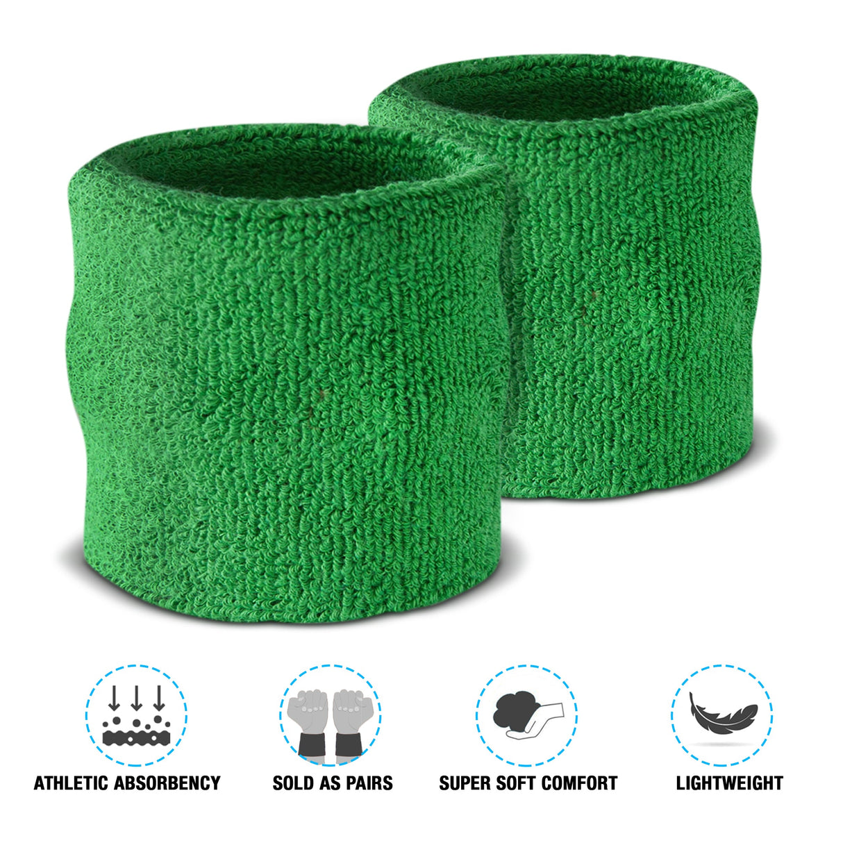 Premium Terry Cloth Cotton Wristband Pair - Pro Game Sports