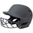 Gray softball helmet with face mask on a white background