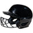 Black softball helmet with face guard on a white background
