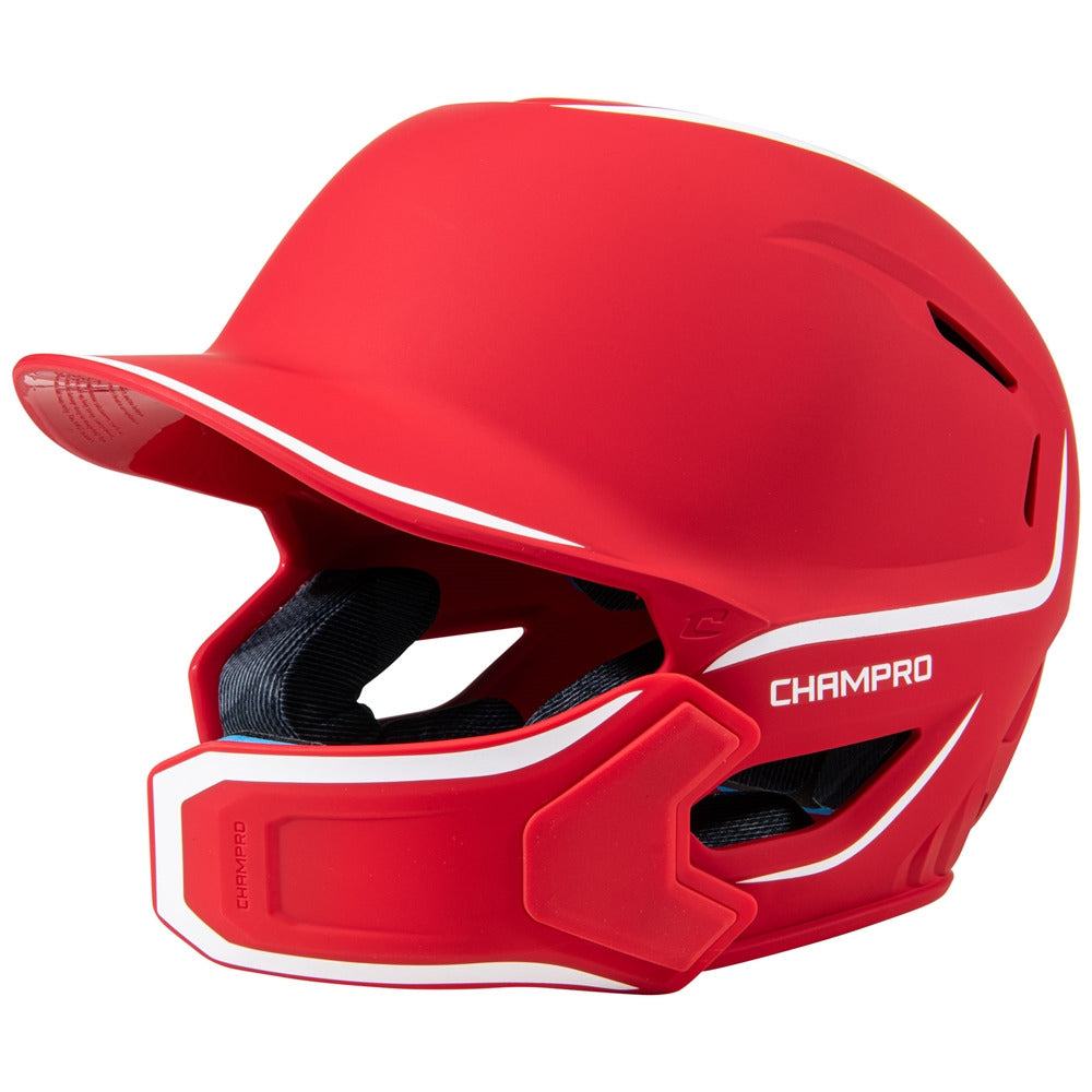 HXE Matte Baseball Helmet w/Jaw Guard