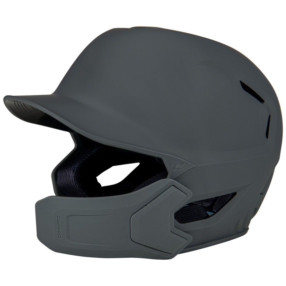 HXE Matte Baseball Helmet w/Jaw Guard - Pro Game Sports