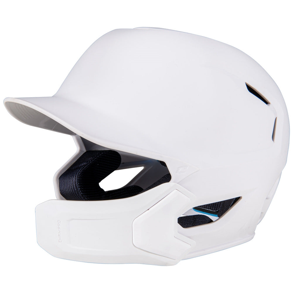 HXE Matte Baseball Helmet w/Jaw Guard - Pro Game Sports