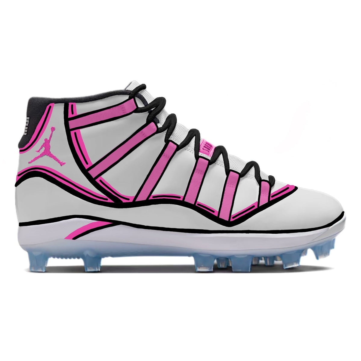 "Hot Pink Sketch" Jordan 11 Retro MCS Cleats