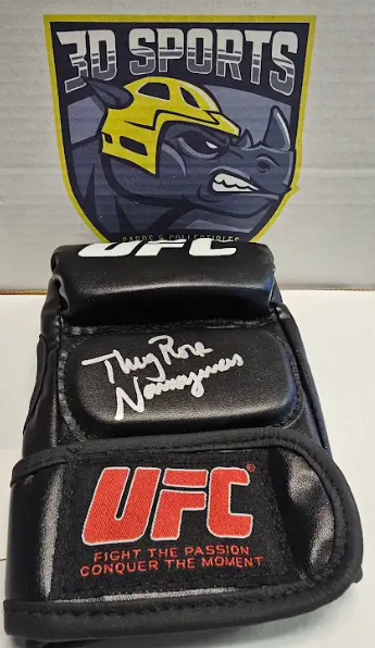 hug Rose Namajunas signed Autographed UFC Glove With Beckett COA. UFC Champ