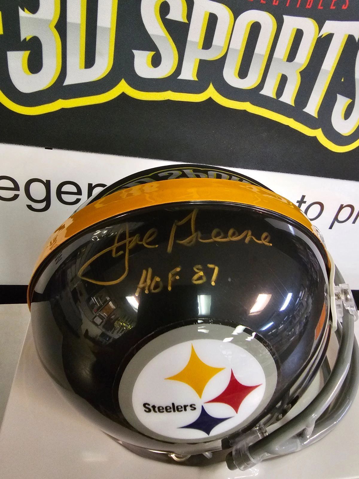 Joe Greene Autographed Pittsburgh Steelers Speed Mini Helmet FIELD of DREAMS COA