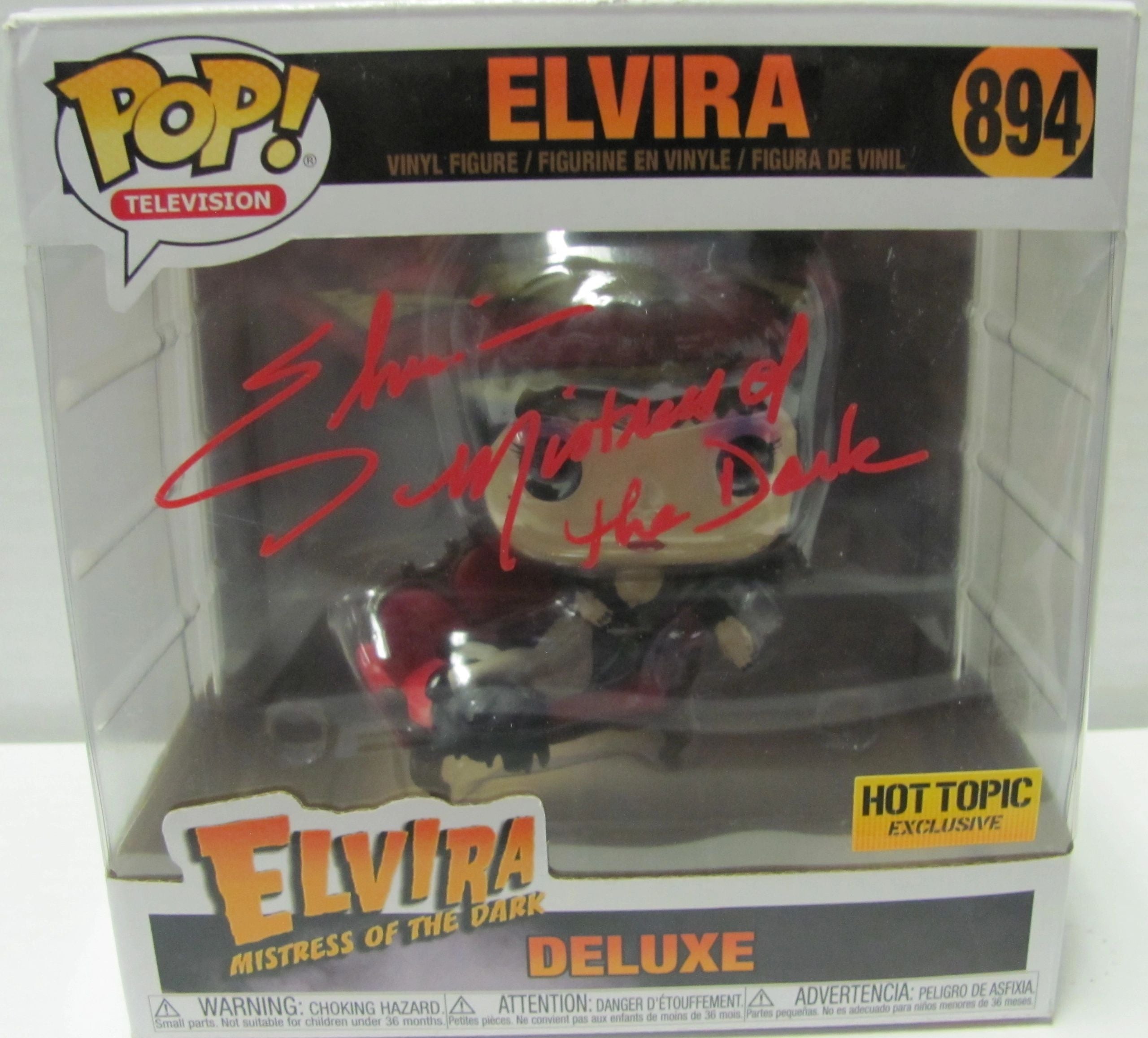 Funko Pop! Horror Pop Vinyl Figure Elvira Mistress of the Dark #894 Signed W/Beckett COA