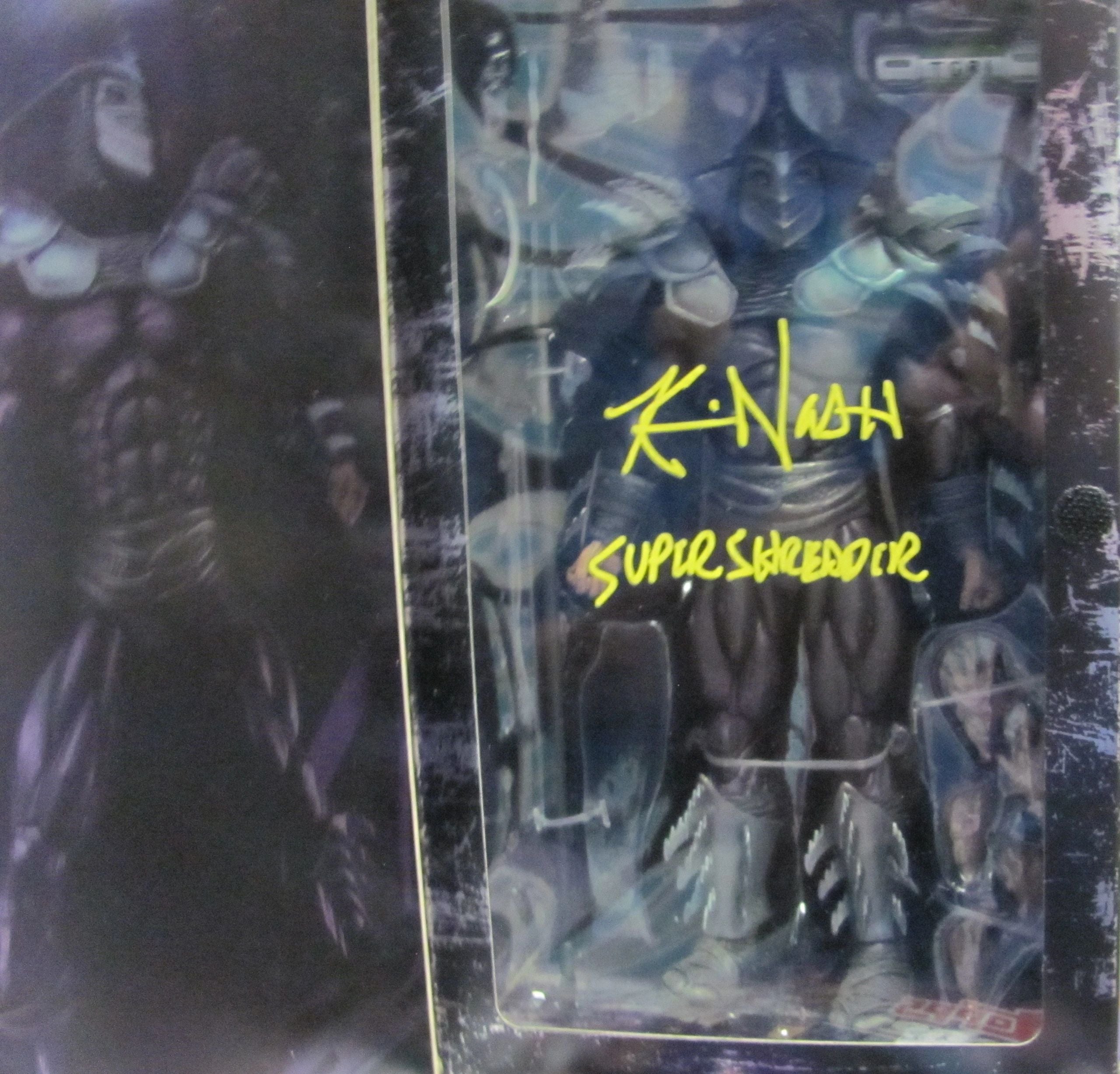 NECA Super Shredder shadow master Ninja Turtles Kevin Nash SIGNED INSCRIBED YELLOW PEN