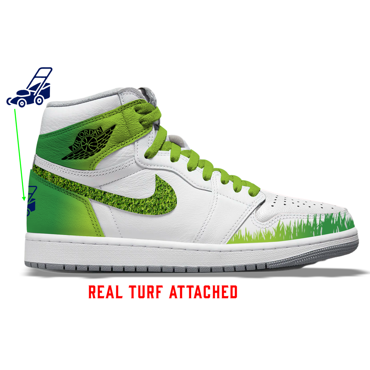 "I Want To Mow Your Lawn" Jordan 1 High Shoes
