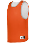 Orange pinnie with white mesh back on a white background