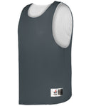 Gray pinnie with white mesh back on a white background