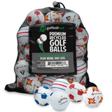 Recycled Mix of Assorted Callaway & TaylorMade Logo & Stripe Balls – 48 Count