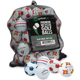 Recycled Mix of Assorted Callaway & TaylorMade Logo & Stripe Balls – 48 Count