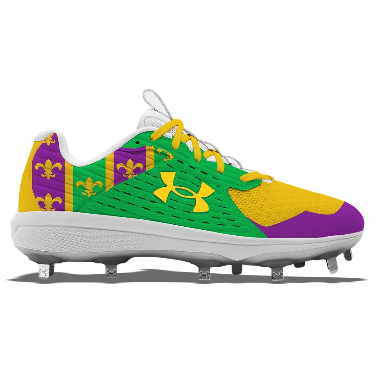 "Mardi Gras" Under Armour Yard Low MT Cleats