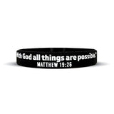 MATTHEW 19:26 Wristband - Pro Game Sports