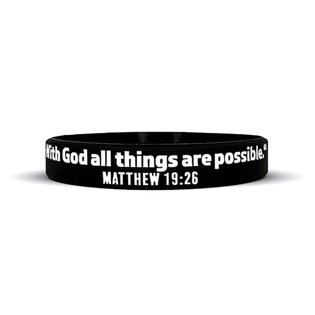 MATTHEW 19:26 Wristband - Pro Game Sports