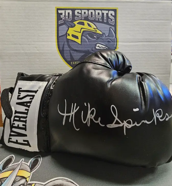 Michael Spinks signed Everlast Black Boxing Glove HOF