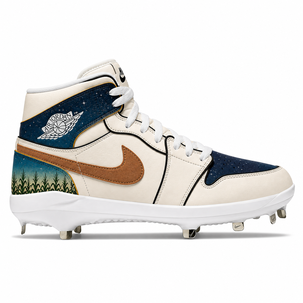 "Midnight Harvest" Jordan 1 Retro Cleats