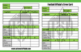 Football Throw Away Game Cards by Out West Officials