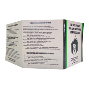 Out West Officials Game Card Tracker and Reference Guide™ - Pro Game Sports