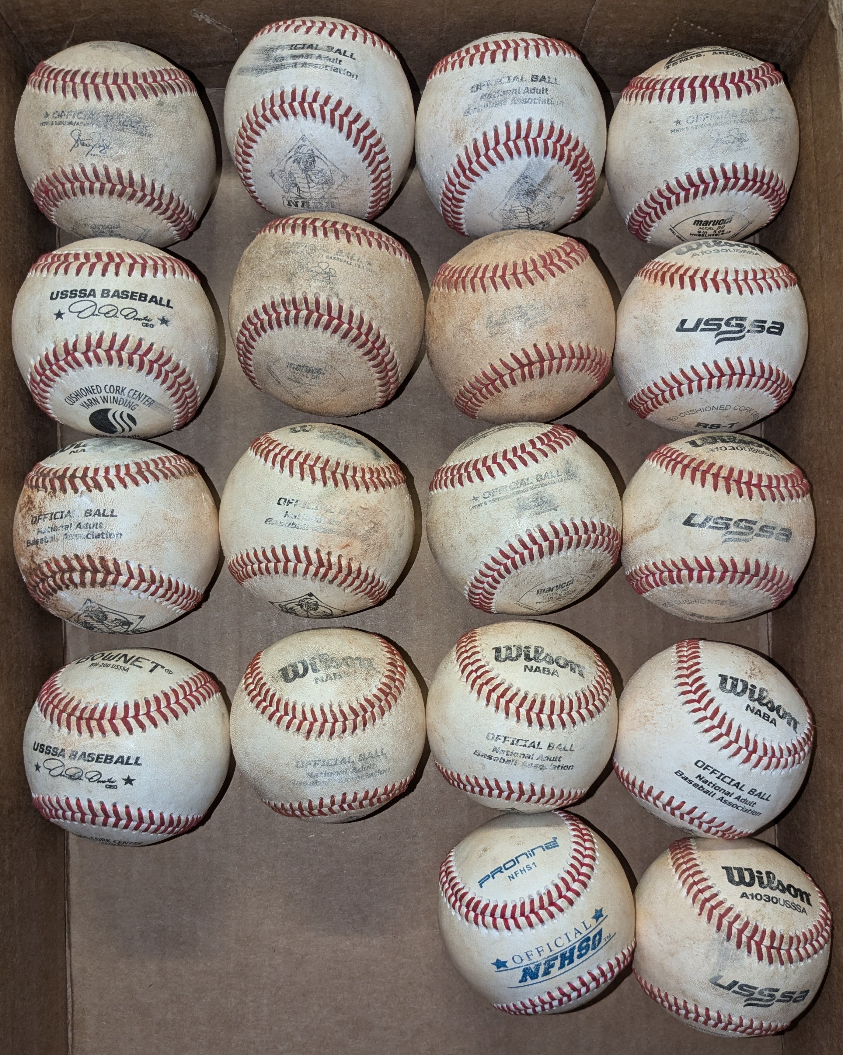 18 Used Baseballs Random (Good to Very Good Condition)