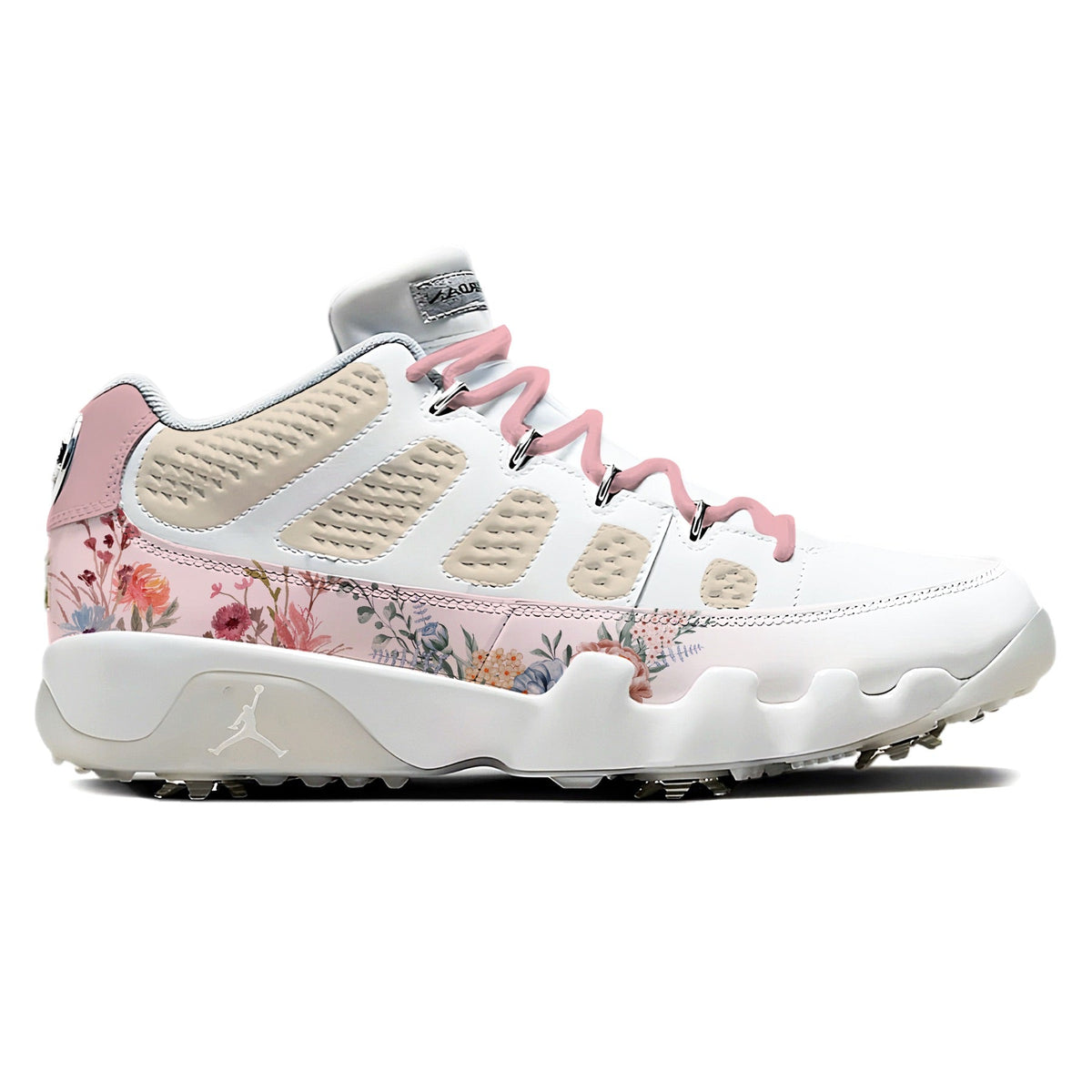 "Pressed Flower" Jordan 9 NRG Golf Shoes