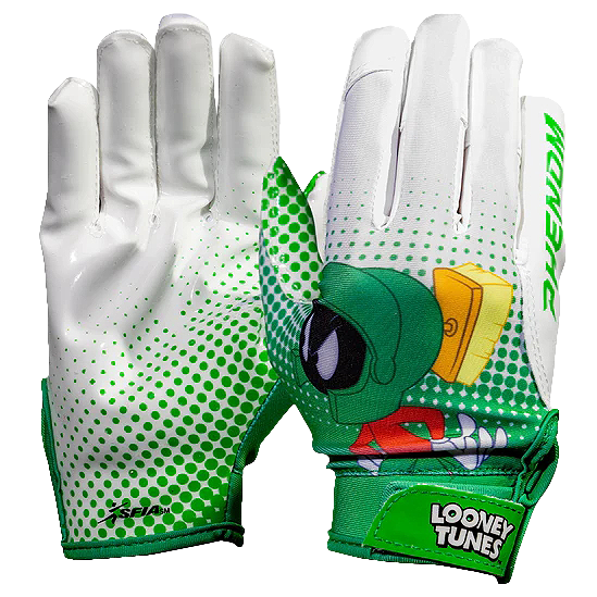 Looney Tunes Football Gloves - Marvin the Martian - VPS4 by Phenom Elite