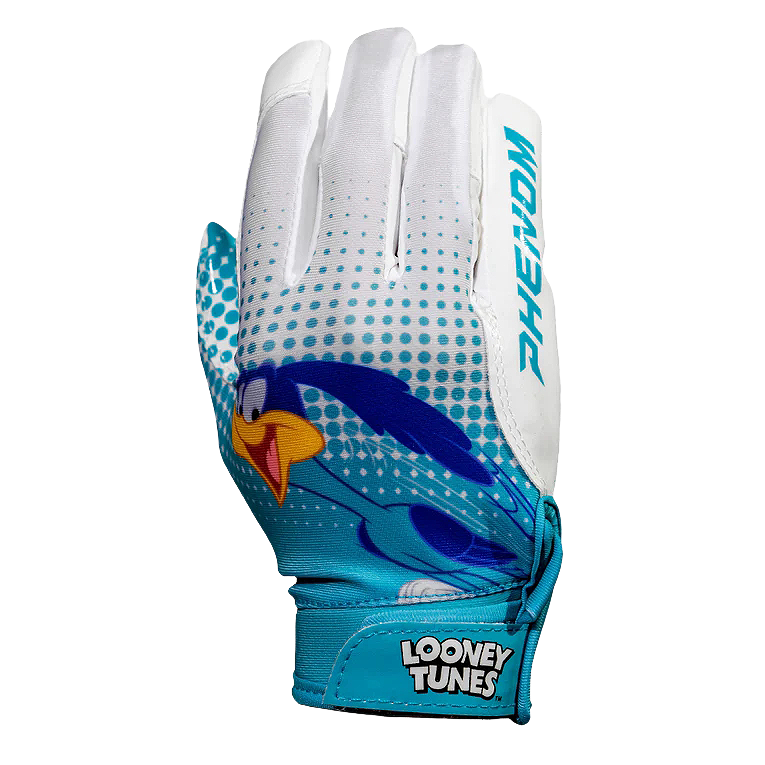 Looney Tunes Football Gloves - Road Runner - VPS4 by Phenom Elite