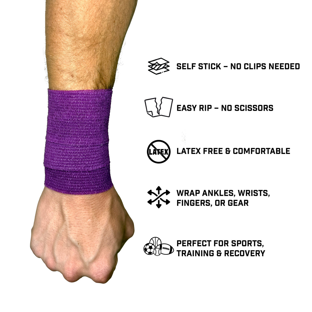 Purple Self Stick Athletic Tape - Pro Game Sports