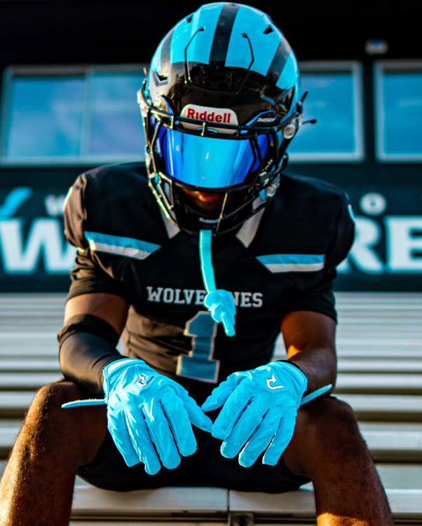 Phenom Elite Quantum Fierce Adult Padded Football Gloves - Team Colors