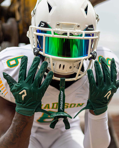 Phenom Elite Quantum Fierce Adult Padded Football Gloves - Team Colors - Pro Game Sports