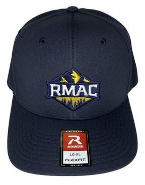 Rocky Mountain Athletic Conference Logo [RMAC] 6-Stitch Pulse R-Flex Softball Hat - Navy - Pro Game Sports