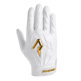 Phenom Elite Quantum Fierce Youth & Adult Padded Football Gloves - Gold Rush White
