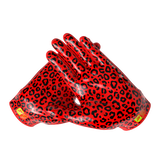 Phenom Elite Quantum Fierce Youth & Adult Padded Football Gloves - Red Leopard