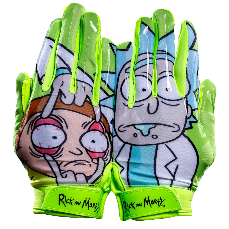 Rick and Morty Football Gloves - VPS1 by Phenom Elite