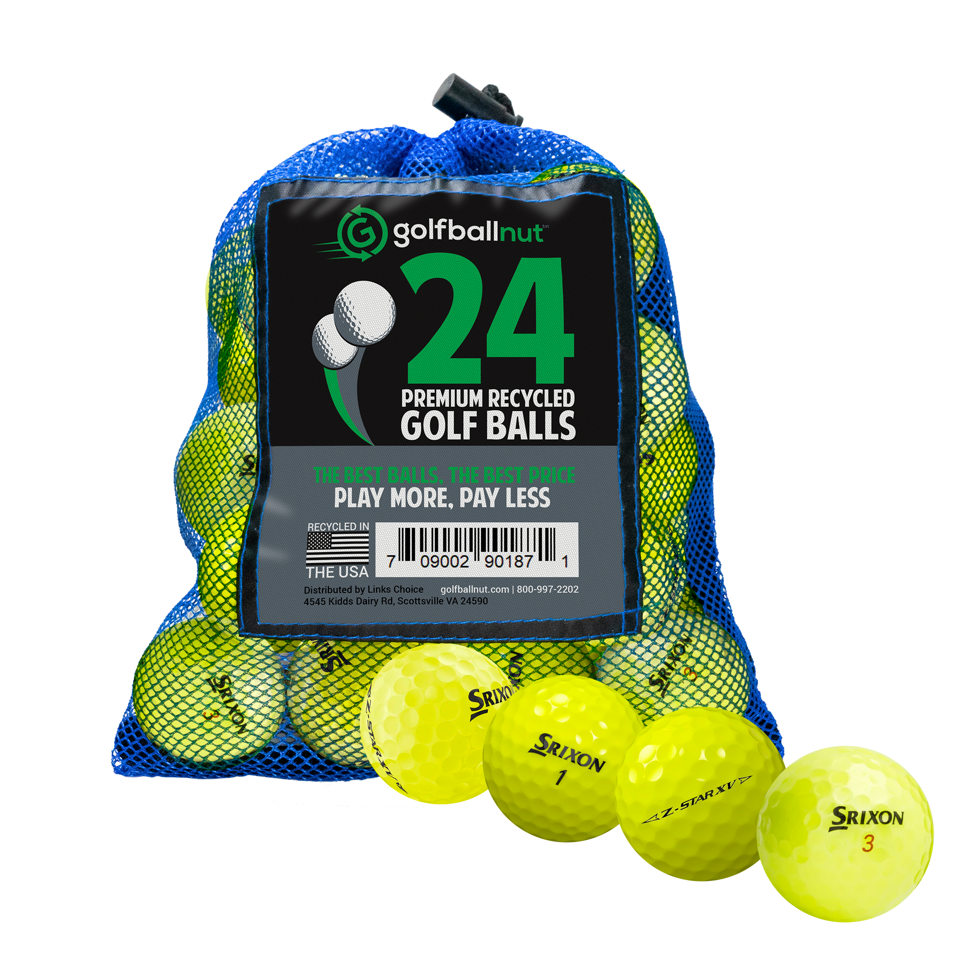 Srixon Z Series Mix - Premium Used Golf Balls in Eco-Friendly Bulk Mesh Bags