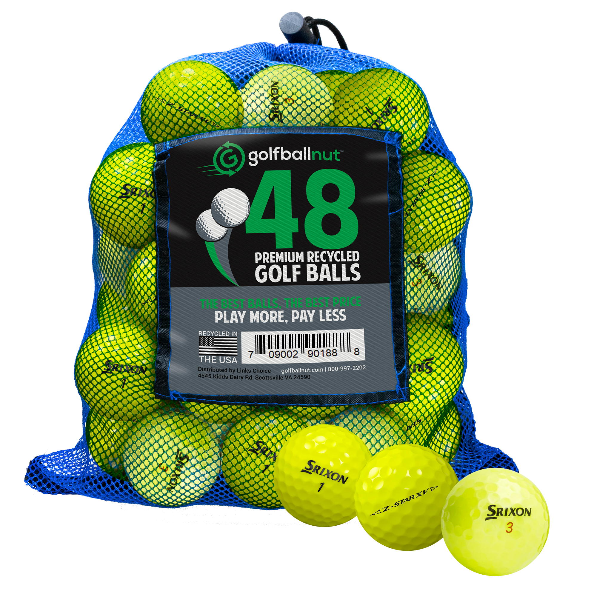 Srixon Z Series Mix - Premium Used Golf Balls in Eco-Friendly Bulk Mesh Bags