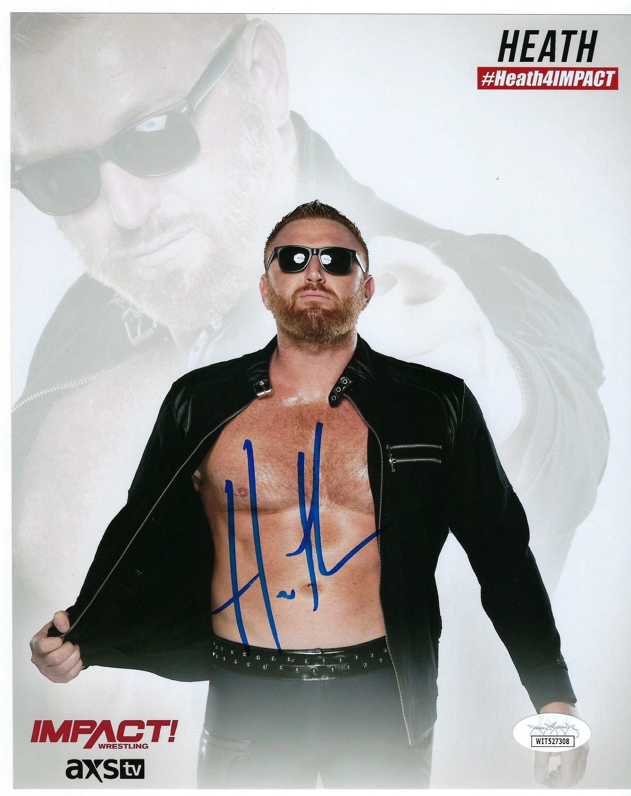Impact! Wrestling HEATH SLATER TNA AEW WWE AUTOGRAPHED 8X10 PHOTO W/JSA COA