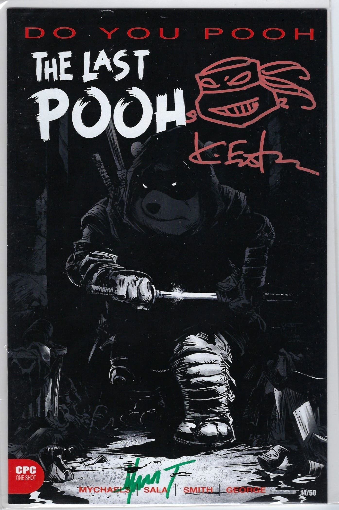Do You Pooh TMNT The Last Ronin #2 Sophie Campbell Homage SIGNED by Marat Mychaels & KEVIN EASTMAN /50 W/JSA COA