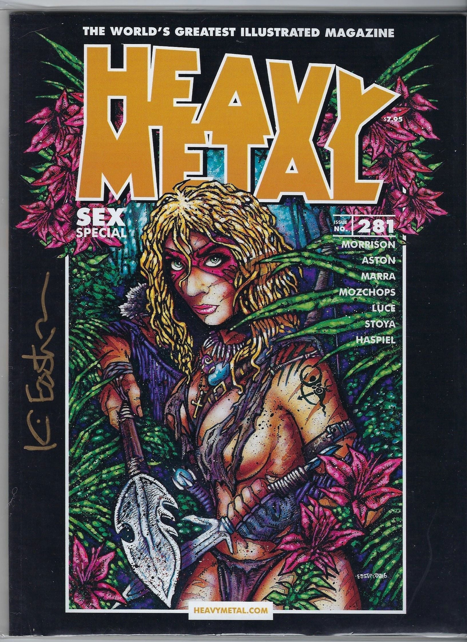 Kevin Eastman Cover Signed Heavy Metal 2016 Magazine #281 JSA Autographed