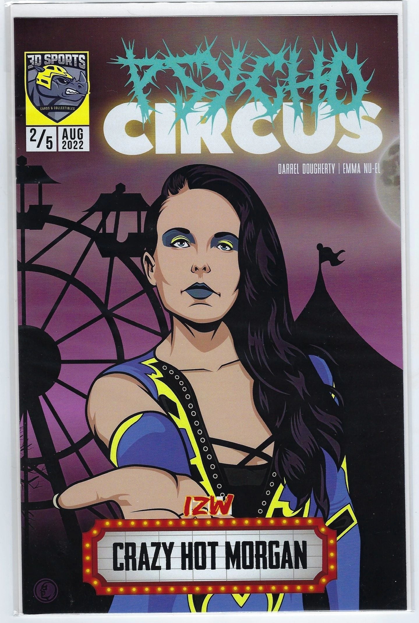 Crazy Hot Morgan IZW Psycho Circus Comic Book Cover 2/5