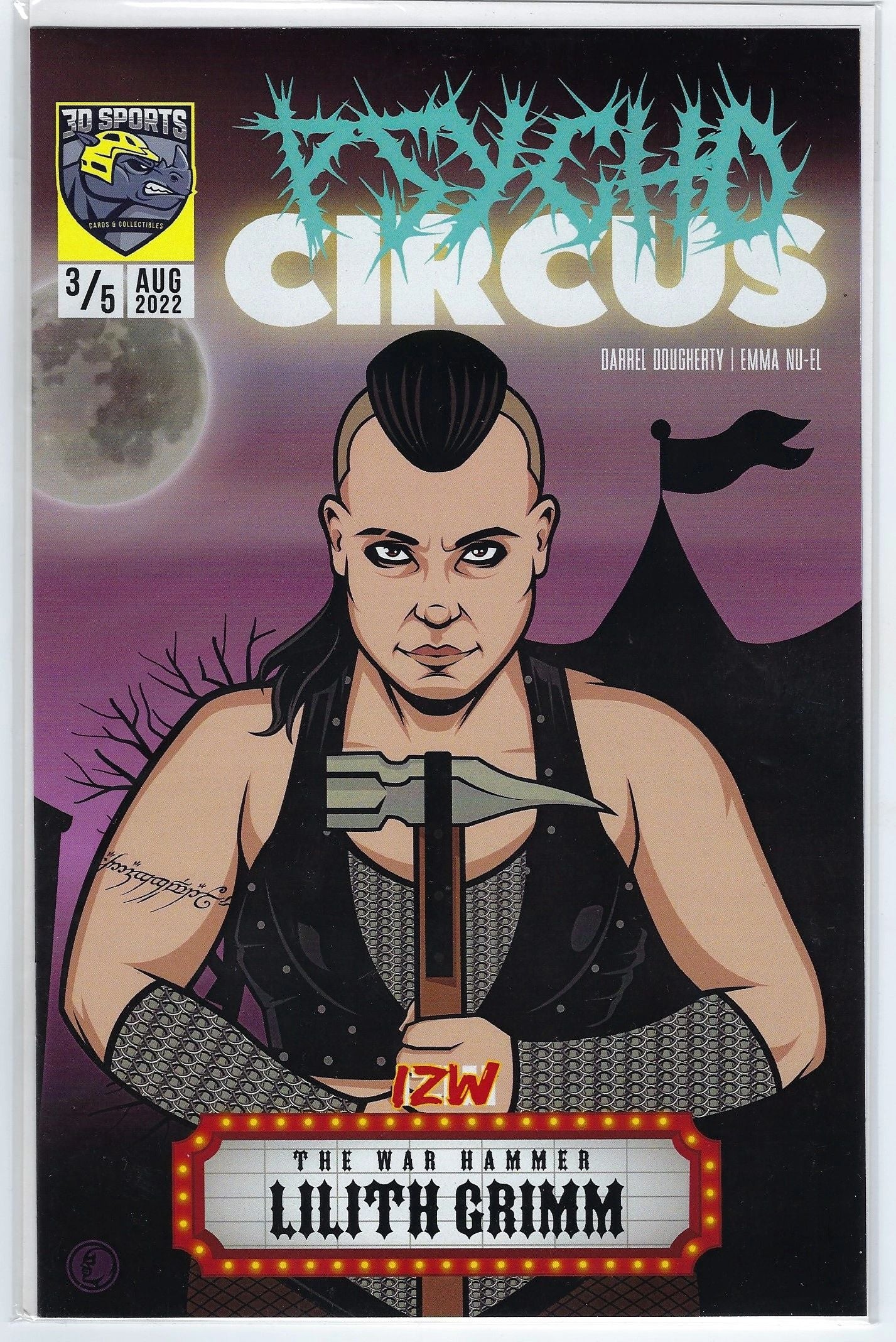 Lilith Grimm "The War Hammer" IZW Psycho Circus Comic Book Cover #3/5